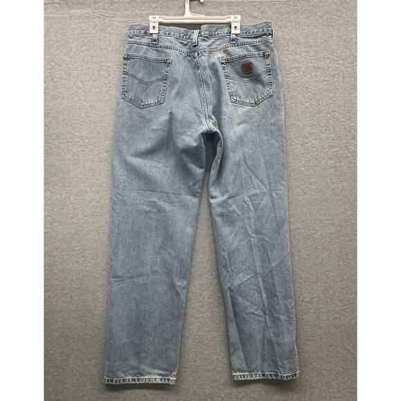 Vintage Carhartt Relaxed Fit B460 DVB Men’s Blue Denim Jeans 40X34 Stonewashed - Picture 3 of 8